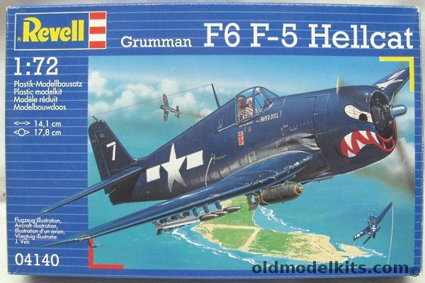 Revell 1/72 Grumman F6F-5 Hellcat - (F6F5) VF-27  USS Princeton 'Paper Doll' Ensign Robert Burnell October 1944 or No. 898 NAS Fleet Air Arm Royal Navy Ratmalana Ceylon September 1945, 04140 plastic model kit